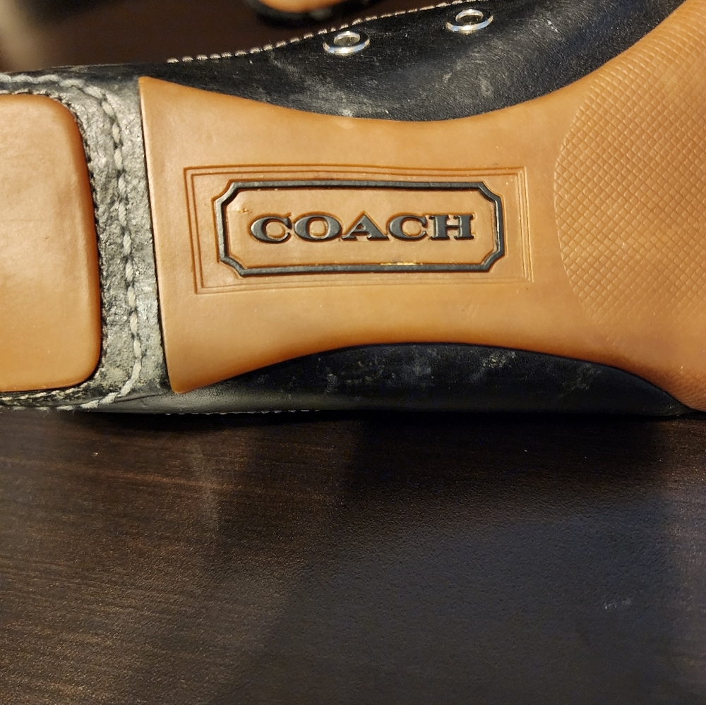 Vintage Coach Kirby sateen signature logo sneakers in black and gray 9M - Picture 7 of 9